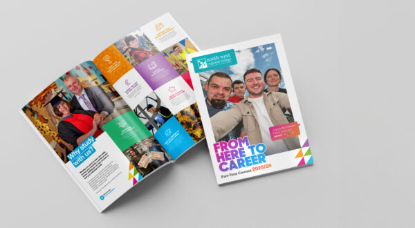 Part-Time course guide open on a grey background