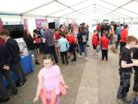 Primary school children in the Marquee