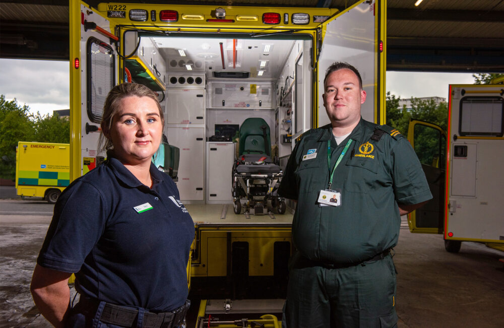 Elaine with her colleague, Gareth McDaid