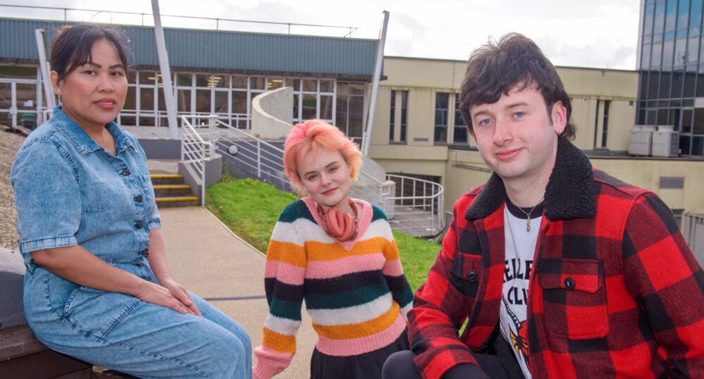 Patrick taking part in promotional photography for the launch of the College's 2024 Part-Time advertising campaign