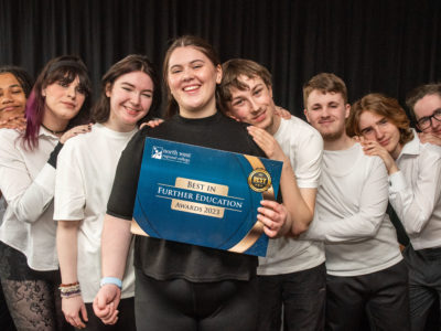 group of students embracing