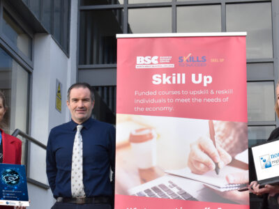 group pictured with kickstart to IT branding